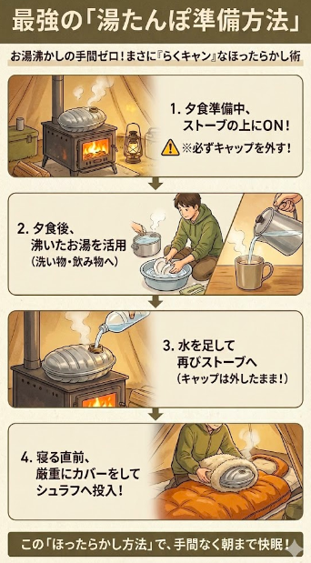 最強の「湯たんぽ準備方法」