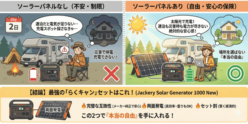 「ソーラーパネル」は「自由と安心への保険」