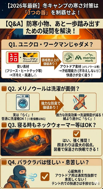 防寒小物に関する、あと一歩踏み出すためのQ&A