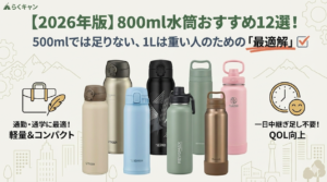 【2026年版】800ml水筒おすすめ12選！500mlでは足りない、1Lは重い人のための「最適解」