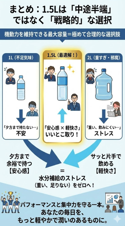 まとめ：1.5Lは「中途半端」ではなく「戦略的」な選択