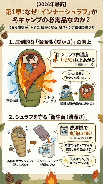 第1章：なぜ「インナーシュラフ」が冬キャンプの必需品なのか？
